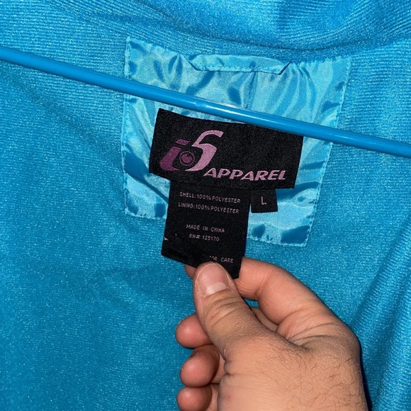 Unisex Sky Blue Vintage i5 Rain Coat - Picture 3 of 6